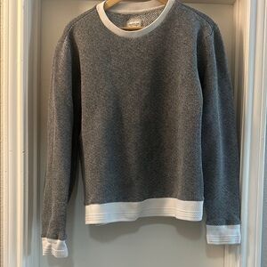 Frank & Oak Gray/Black and Cream Knit Sweater